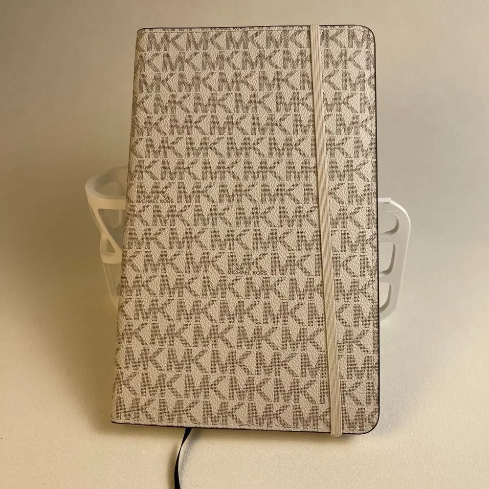 Michael Kors Giftables Medium Notebook Signature Cream NWT